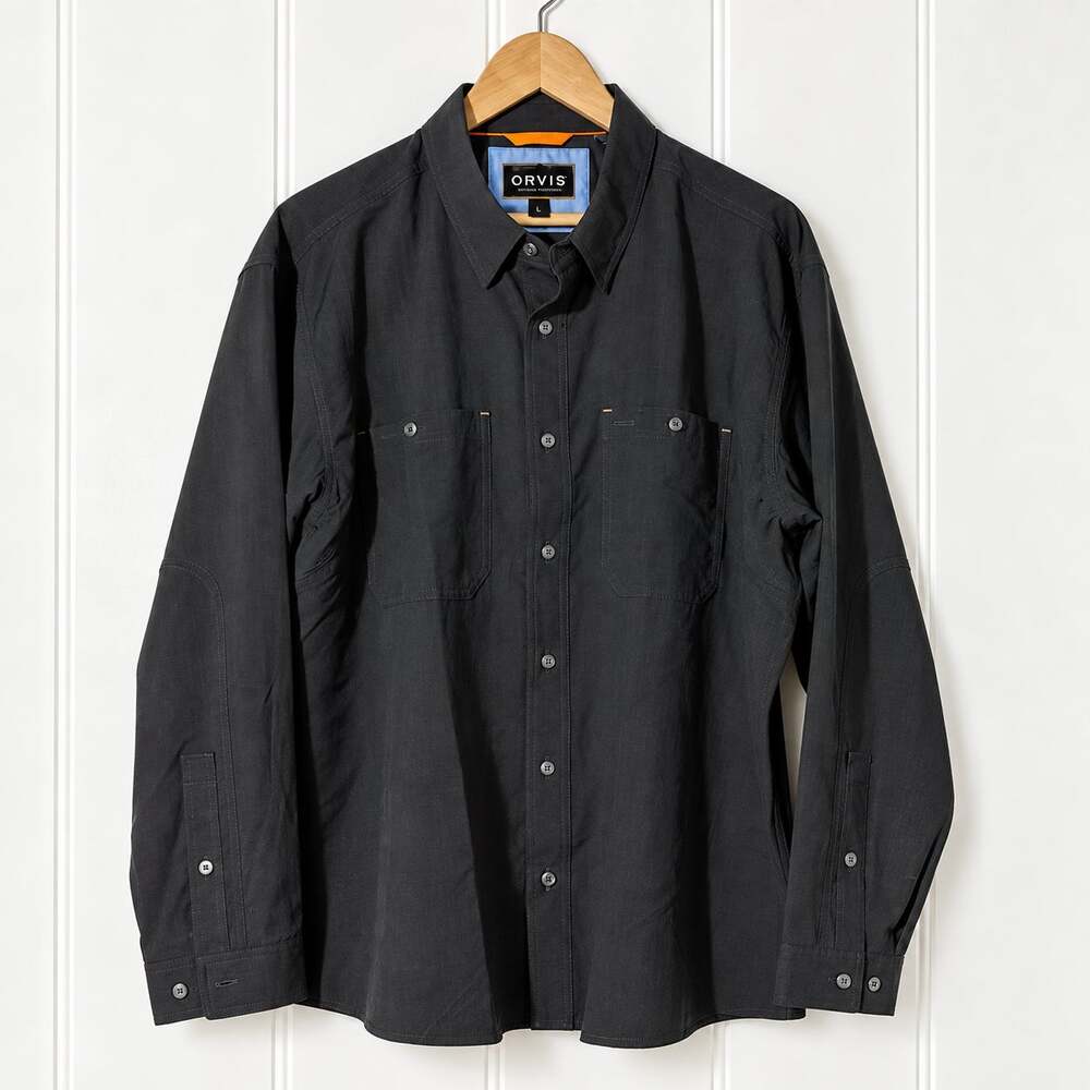 Orvis Stratford Active Fit Button Front Shirt Long Sleeve Men’s XL Gray
